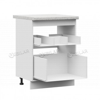 Корпус шкаф нижний STEND ШНМ 2Я 600 ПВ белый