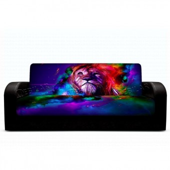 Диван прямой Лондон с принтом Lion
