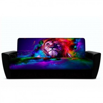 Диван прямой Амстердам с принтом Lion